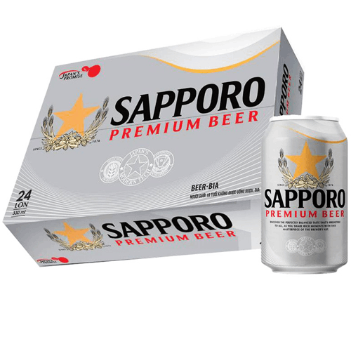 Bia Sapporo Premium thùng 24 lon x 330ml