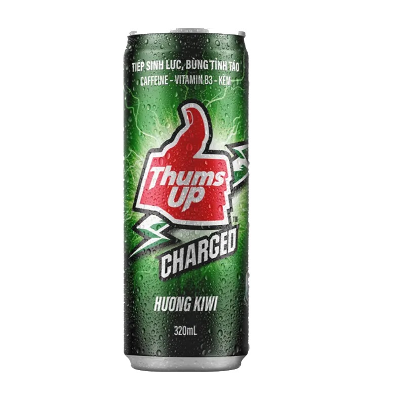 Nước tăng lực Thums Up kiwi lon 320ml